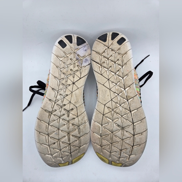 Nike Free RN Flyknit Shoes Women's 7.5 Multicolor Running Athletic Gym Rainbow - Picture 7 of 8